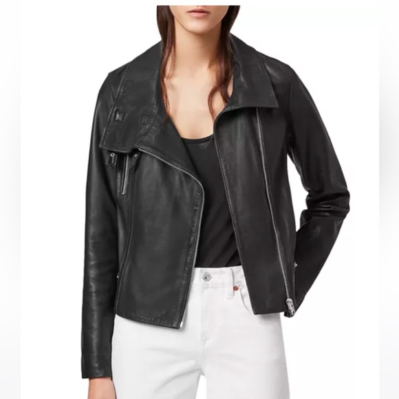 All Saints Jackets & Blazers - All Saints Bales Biker Jacket size 0 Black